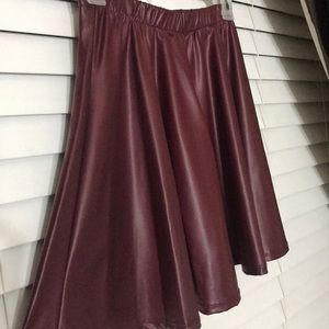 Faux Leather Skirt